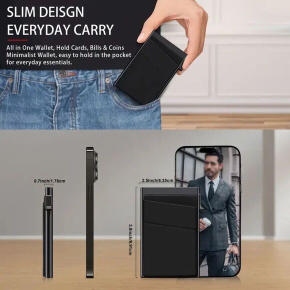 Men's Simple Pop Up Card Holder, Fashion Credit Card Case - Picture 5 of 5